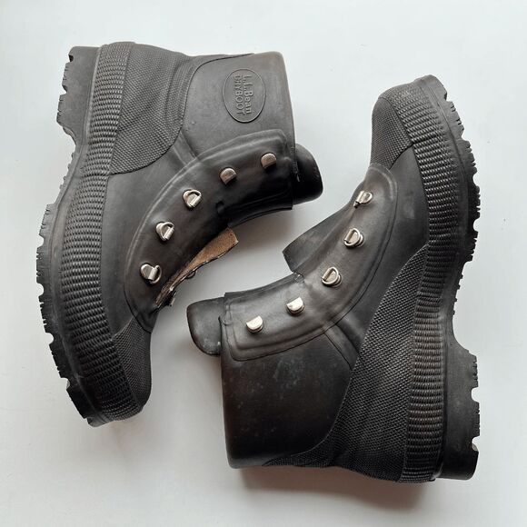 Vintage L.L. Bean DryBoot Rubber Hiking Boots Sz 9 Waterproof Workwear - Picture 6 of 11
